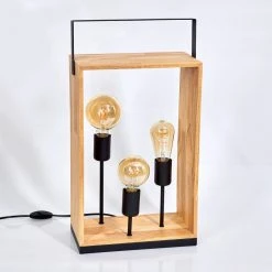 Hofstein Kabimoi Tischleuchte Holz hell, 3-flammig -Günstiges Tischlampen Geschäft kabimoi tischleuchte h3395943 7