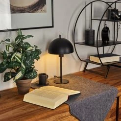 Hofstein Kaitulai Tischleuchte Schwarz, 1-flammig