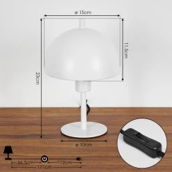 Hofstein Kaitulai Tischleuchte Weiß, 1-flammig -Günstiges Tischlampen Geschäft kaitulai tischleuchte h3451496 3