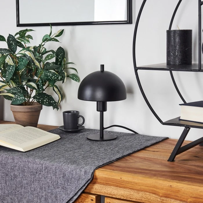 Hofstein Kaitulai Tischleuchte Schwarz, 1-flammig 4 Hofstein Kaitulai Tischleuchte Schwarz, 1-flammig – Bild 2