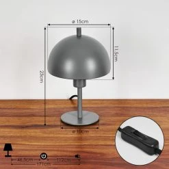 Hofstein Kaitulai Tischleuchte Grau, 1-flammig -Günstiges Tischlampen Geschäft kaitulai tischleuchte h3451526 3