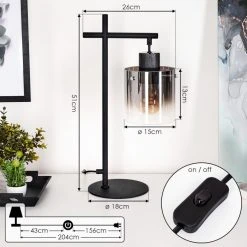 Hofstein Kalsborg Tischleuchte Schwarz, 1-flammig -Günstiges Tischlampen Geschäft kalsborg tischleuchte h3579411 3
