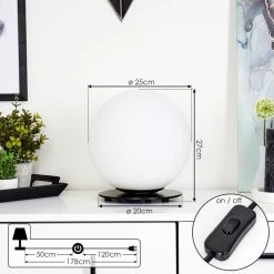 Hofstein Karhia Tischleuchte Schwarz, 1-flammig -Günstiges Tischlampen Geschäft karhia tischleuchte h3579459 3