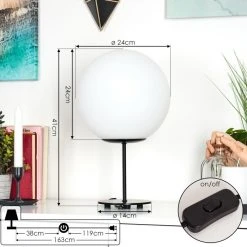 Hofstein Karhia Tischleuchte Schwarz, 1-flammig 15 Hofstein Karhia Tischleuchte Schwarz, 1-flammig -Günstiges Tischlampen Geschäft karhia tischleuchte h3600757 3