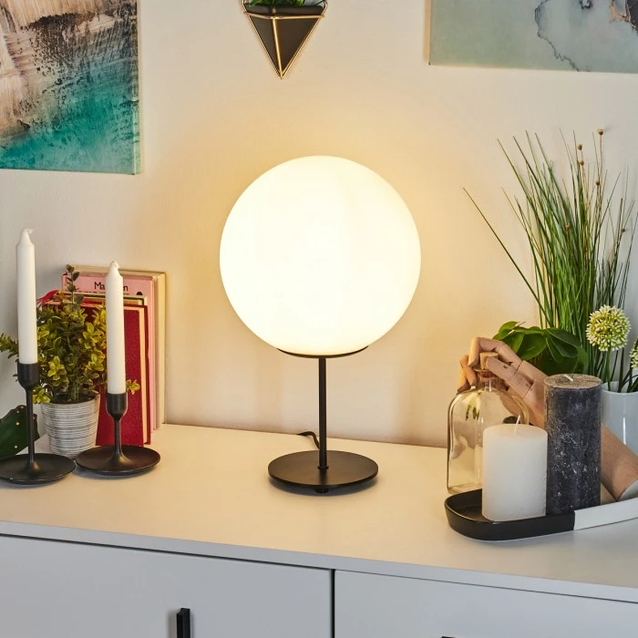 Hofstein Karhia Tischleuchte Schwarz, 1-flammig 11 Hofstein Karhia Tischleuchte Schwarz, 1-flammig – Bild 9