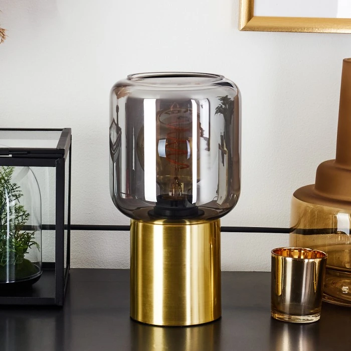 Hofstein Keppoch Tischleuchte Messing, 1-flammig 4 Hofstein Keppoch Tischleuchte Messing, 1-flammig – Bild 2