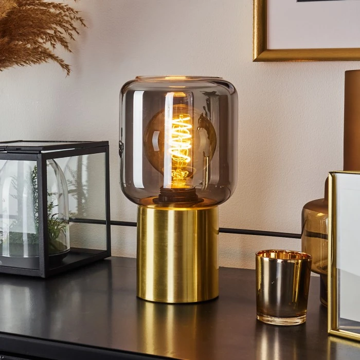 Hofstein Keppoch Tischleuchte Messing, 1-flammig 9 Hofstein Keppoch Tischleuchte Messing, 1-flammig – Bild 7