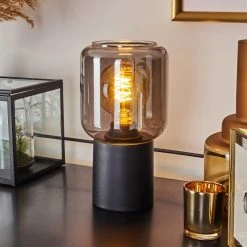 Hofstein Keppoch Tischleuchte Schwarz, 1-flammig