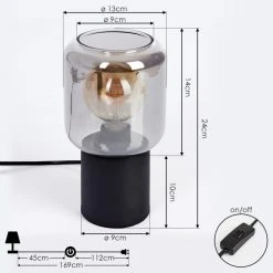 Hofstein Keppoch Tischleuchte Schwarz, 1-flammig -Günstiges Tischlampen Geschäft keppoch tischleuchte h3396773 3