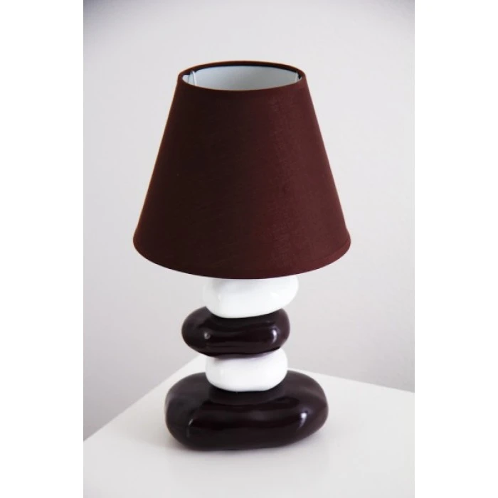 Hofstein Kera Tischleuchte Braun, Weiß, 1-flammig 5 Hofstein Kera Tischleuchte Braun, Weiß, 1-flammig – Bild 3