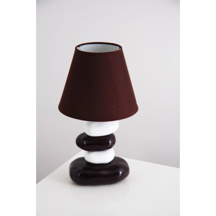 Hofstein Kera Tischleuchte Braun, Weiß, 1-flammig 6 Hofstein Kera Tischleuchte Braun, Weiß, 1-flammig – Bild 4