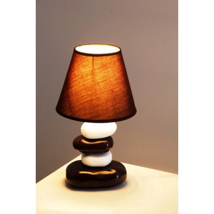 Hofstein Kera Tischleuchte Braun, Weiß, 1-flammig 9 Hofstein Kera Tischleuchte Braun, Weiß, 1-flammig – Bild 7