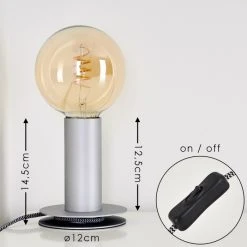 Hofstein Kimstad Tischleuchte Silber, 1-flammig -Günstiges Tischlampen Geschäft kimstad tischleuchte h3361924 1