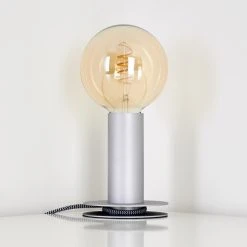 Hofstein Kimstad Tischleuchte Silber, 1-flammig -Günstiges Tischlampen Geschäft kimstad tischleuchte h3361924 12