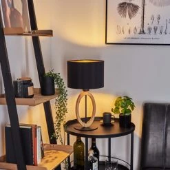 Hofstein Kintore Tischleuchte Schwarz, Braun, 1-flammig -Günstiges Tischlampen Geschäft kintore tischleuchte h3453780 6