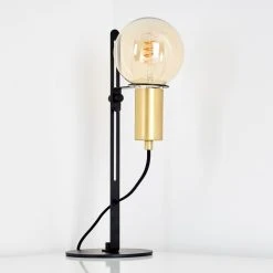 Hofstein Kirehito Tischleuchte Messing, Schwarz, Gold, 1-flammig -Günstiges Tischlampen Geschäft kirehito tischleuchte h3358450 10