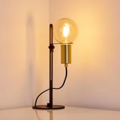 Hofstein Kirehito Tischleuchte Messing, Schwarz, Gold, 1-flammig -Günstiges Tischlampen Geschäft kirehito tischleuchte h3358450 2