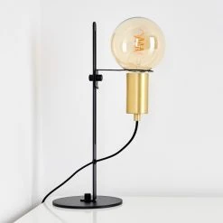 Hofstein Kirehito Tischleuchte Messing, Schwarz, Gold, 1-flammig -Günstiges Tischlampen Geschäft kirehito tischleuchte h3358450 3