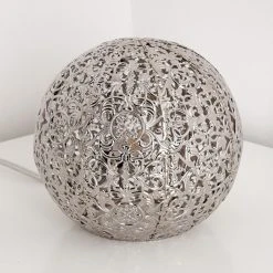 Hofstein Kobenhavn Tischleuchte Silber, 1-flammig -Günstiges Tischlampen Geschäft kobenhavn tischleuchte h3349922 3