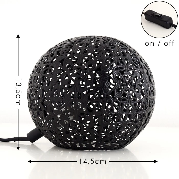 Hofstein Kobenhavn Tischleuchte Schwarz, 1-flammig 4 Hofstein Kobenhavn Tischleuchte Schwarz, 1-flammig – Bild 2