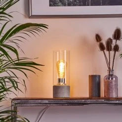 Hofstein Kumotu Tischleuchte Chrom, Grau, 1-flammig -Günstiges Tischlampen Geschäft kumotu tischleuchte h3404096 6