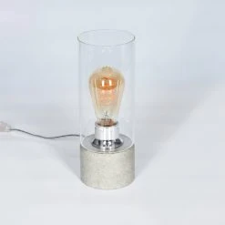 Hofstein Kumotu Tischleuchte Chrom, Grau, 1-flammig -Günstiges Tischlampen Geschäft kumotu tischleuchte h3404096 7