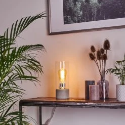 Hofstein Kumotu Tischleuchte Chrom, Grau, 1-flammig -Günstiges Tischlampen Geschäft kumotu tischleuchte h3404096 8