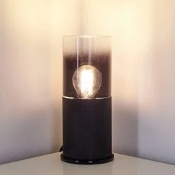 Hofstein Kuparuk Tischleuchte Schwarz, Rauchfarben, 1-flammig 26 Hofstein Kuparuk Tischleuchte Schwarz, Rauchfarben, 1-flammig -Günstiges Tischlampen Geschäft kuparuk tischleuchte h3357682 6