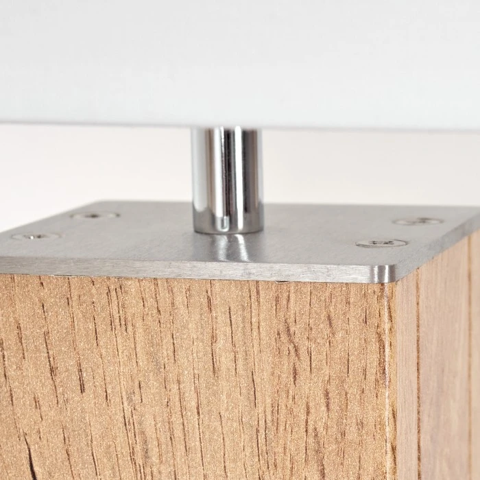 Hofstein Kyneton Tischleuchte Nickel-Matt, Grau, Naturfarben, 1-flammig 5 Hofstein Kyneton Tischleuchte Nickel-Matt, Grau, Naturfarben, 1-flammig – Bild 3