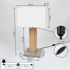 Hofstein Kyneton Tischleuchte Nickel-Matt, Grau, Naturfarben, 1-flammig 15 Hofstein Kyneton Tischleuchte Nickel-Matt, Grau, Naturfarben, 1-flammig -Günstiges Tischlampen Geschäft kyneton tischleuchte h3606735 3