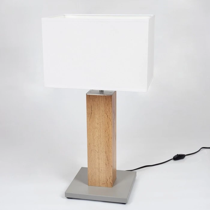 Hofstein Kyneton Tischleuchte Nickel-Matt, Grau, Naturfarben, 1-flammig 10 Hofstein Kyneton Tischleuchte Nickel-Matt, Grau, Naturfarben, 1-flammig – Bild 8