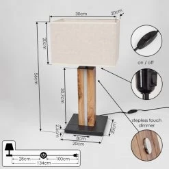 Hofstein Kyneton Tischleuchte LED Schwarz, Naturfarben, 2-flammig 15 Hofstein Kyneton Tischleuchte LED Schwarz, Naturfarben, 2-flammig -Günstiges Tischlampen Geschäft kyneton tischleuchte h3606759 3