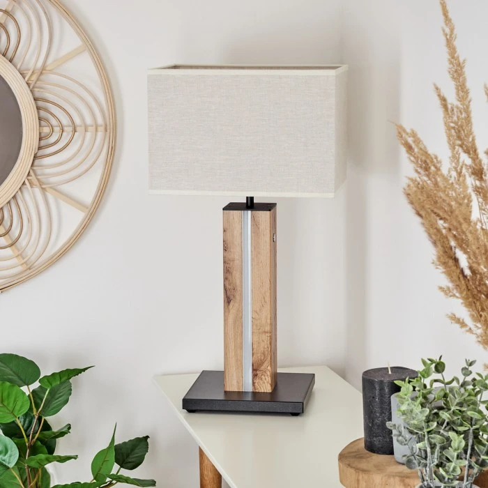 Hofstein Kyneton Tischleuchte LED Schwarz, Naturfarben, 2-flammig 12 Hofstein Kyneton Tischleuchte LED Schwarz, Naturfarben, 2-flammig – Bild 10