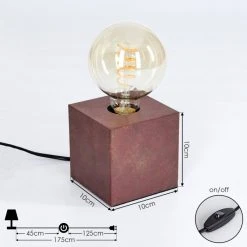 Hofstein Lagradioule Tischleuchte Rostfarben, 1-flammig -Günstiges Tischlampen Geschäft lagradioule tischleuchte h3455326 3