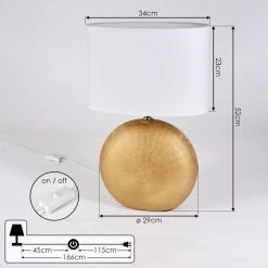 Hofstein Lahnus Tischleuchte Gold, 1-flammig -Günstiges Tischlampen Geschäft lahnus tischleuchte h3576328 3