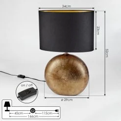 Hofstein Lahnus Tischleuchte Gold, 1-flammig -Günstiges Tischlampen Geschäft lahnus tischleuchte h3576342 3