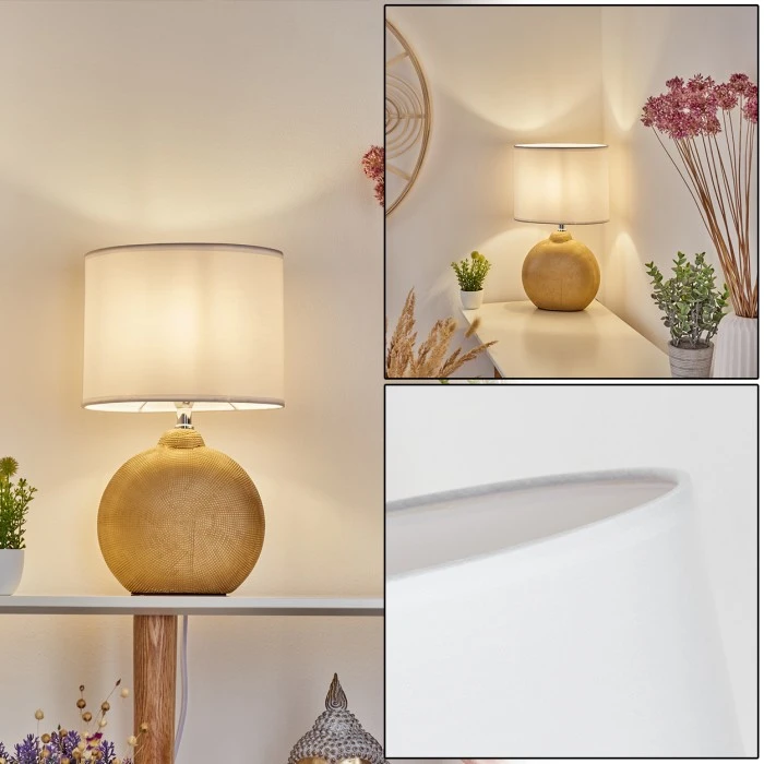 Hofstein Lahnus Tischleuchte Gold, 1-flammig 3 Hofstein Lahnus Tischleuchte Gold, 1-flammig