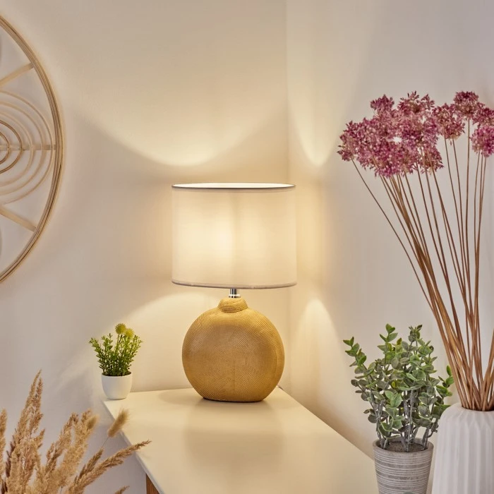 Hofstein Lahnus Tischleuchte Gold, 1-flammig 11 Hofstein Lahnus Tischleuchte Gold, 1-flammig – Bild 9