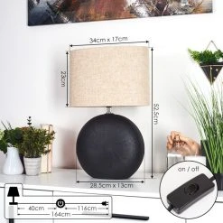 Hofstein Lahnus Tischleuchte Chrom, Schwarz, 1-flammig 18 Hofstein Lahnus Tischleuchte Chrom, Schwarz, 1-flammig -Günstiges Tischlampen Geschäft lahnus tischleuchte h3598290 3