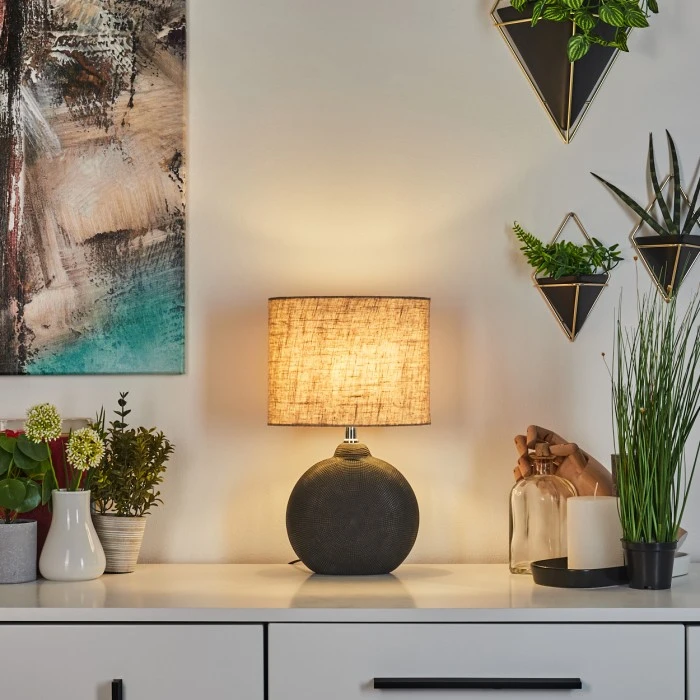 Hofstein Lahnus Tischleuchte Schwarz, 1-flammig 11 Hofstein Lahnus Tischleuchte Schwarz, 1-flammig – Bild 9