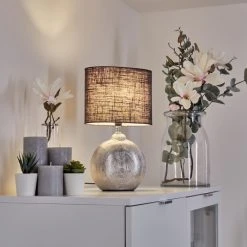 Hofstein Lahnus Tischleuchte Chrom, Silber, 1-flammig -Günstiges Tischlampen Geschäft lahnus tischleuchte h3606810 6