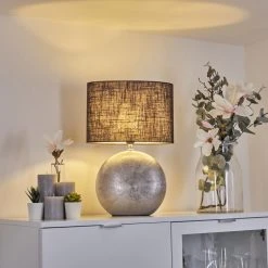 Hofstein Lahnus Tischleuchte Chrom, Schwarz, 1-flammig -Günstiges Tischlampen Geschäft lahnus tischleuchte h3606858 8