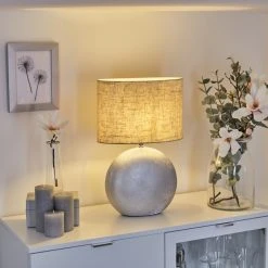 Hofstein Lahnus Tischleuchte Chrom, Silber, 1-flammig -Günstiges Tischlampen Geschäft lahnus tischleuchte h3608265 6