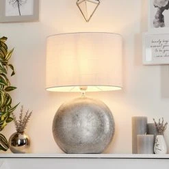 Hofstein Lahnus  Tischleuchte Silber, 1-flammig -Günstiges Tischlampen Geschäft lahnus tischleuchte h3613511 10