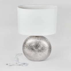 Hofstein Lahnus  Tischleuchte Silber, 1-flammig -Günstiges Tischlampen Geschäft lahnus tischleuchte h3613511 4