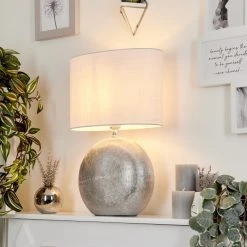 Hofstein Lahnus  Tischleuchte Silber, 1-flammig -Günstiges Tischlampen Geschäft lahnus tischleuchte h3613511 6