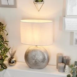 Hofstein Lahnus  Tischleuchte Silber, 1-flammig -Günstiges Tischlampen Geschäft lahnus tischleuchte h3613511 8