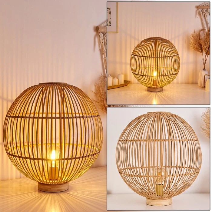 Hofstein Lares Tischleuchte Hellbraun, 1-flammig 3 Hofstein Lares Tischleuchte Hellbraun, 1-flammig