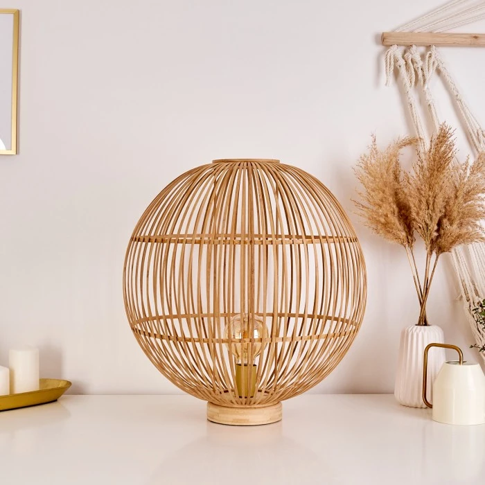 Hofstein Lares Tischleuchte Hellbraun, 1-flammig 15 Hofstein Lares Tischleuchte Hellbraun, 1-flammig – Bild 13