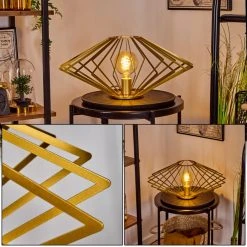 Hofstein Larson Tischleuchte Messing, 1-flammig